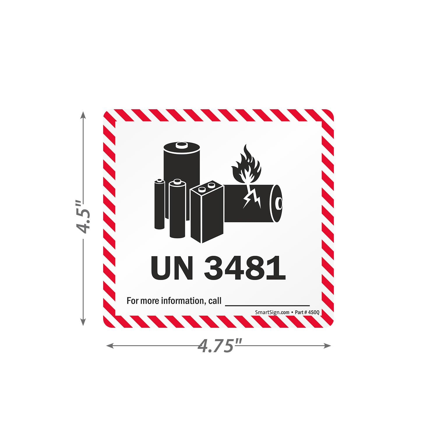 Amazon.com : SmartSign Pack of 250 UN 3481